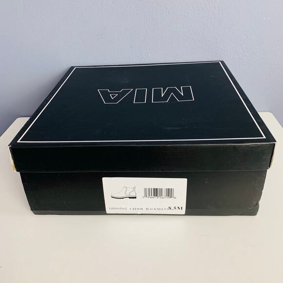 NIB MIA Cayson Black Malta Chelsea Boots Size 8 1/2 - Picture 8 of 8
